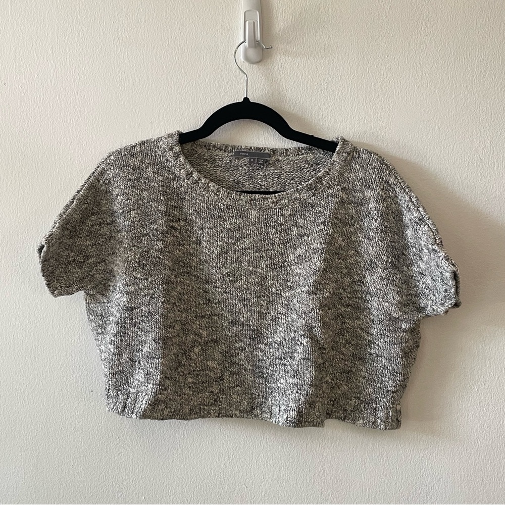 Vince gray knit crop top